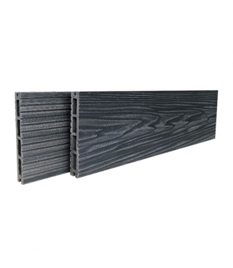 Террасная доска из ДПК Best Decking Comfort 3D Тиснение/Вельвет, цвет Графит 